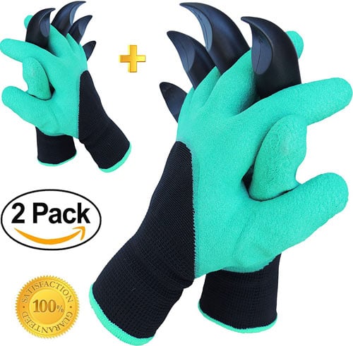 Garden Genie Gloves by Crocoin 2 pack with Fingertips