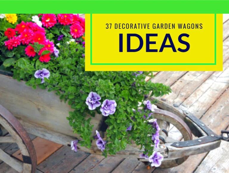 37 Decorative Garden Wagons Ideas