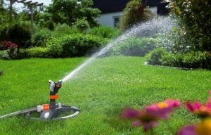 sprinkler to water a lawn
